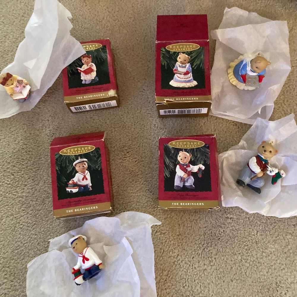 1993 Hallmark Keepsake Ornaments 4 with Boxes